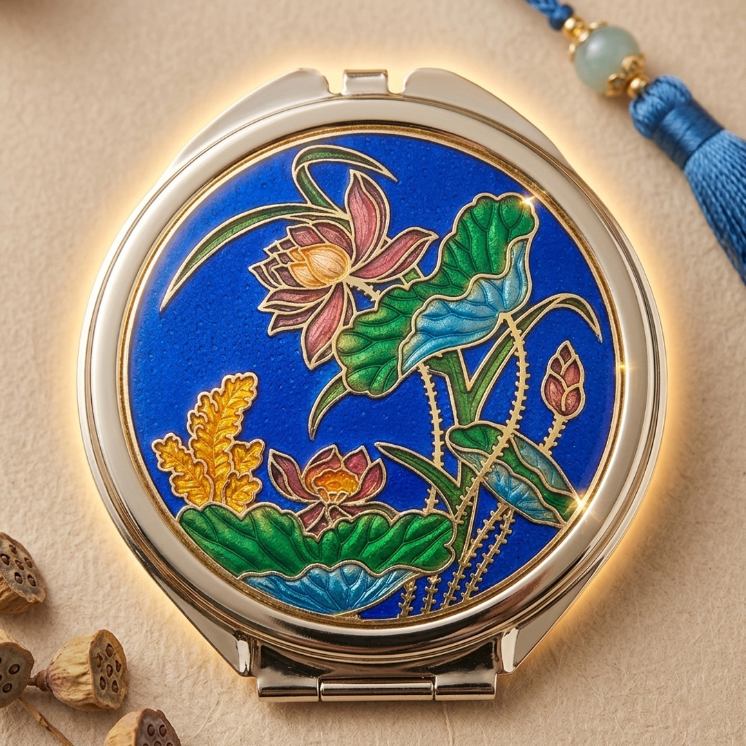 hard enamel pocket mirror